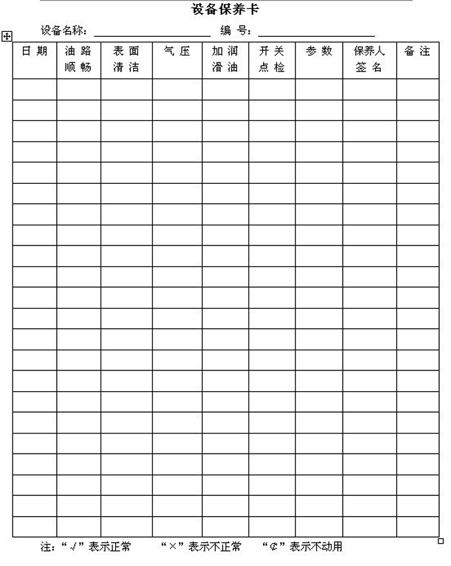 保养维护